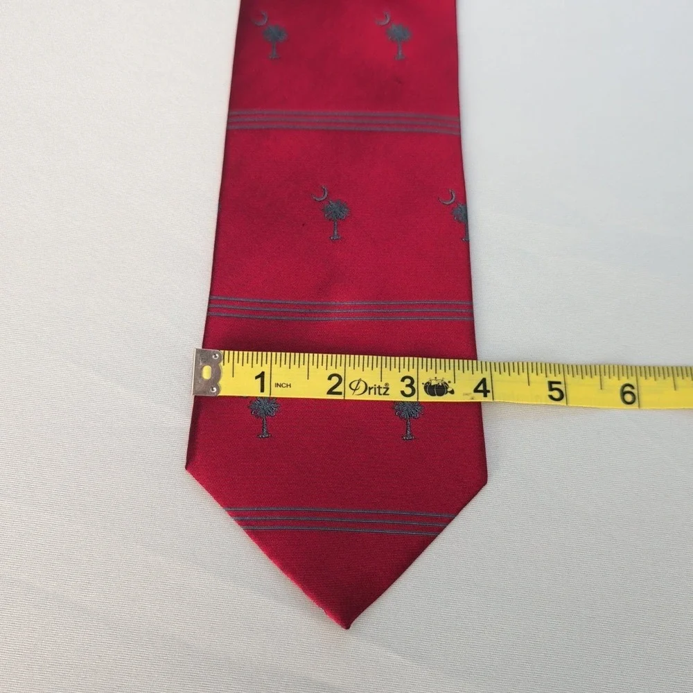 John Hill Executive Collection South Carolina Men's Extra Long 100% Silk Tie Red